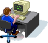 hard at work on the computer
